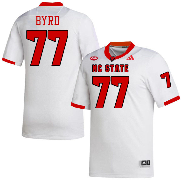 NC State Wolfpack #77 Dennis Byrd College Football Jerseys,Uniforms-White